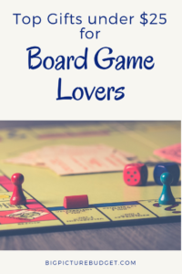 Top gifts for board game & card lovers under $25. #giftguide #holidaygifts #bigpicturebudget